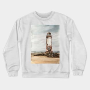 Talacre Lighthouse, North Wales Crewneck Sweatshirt